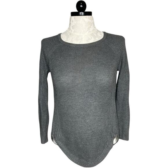 INC Grey Moto Zip Sweater Size PS - Picture 1 of 5